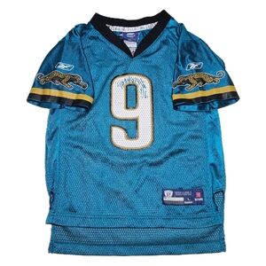 Vtg Jacksonville Jaguars #9 Garrard Jersey Banned Logo NFL Equipment Youth L (7)